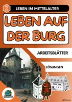 Vorschau - Mal- und Bastelvorlagen - Leben auf der Burg (Mittelalter) (AB + Lösungen) - Deckblatt