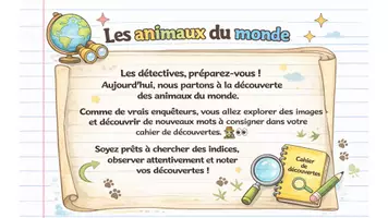 Aperçu - Préparation de séance / Séance complète - Kit pédagogique : Rituel Flash Infos – Les animaux du monde - Page 1