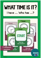 förhandsvisning - Telling the Time "I have ... Who has ..." Game - försättsblad