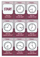 förhandsvisning - Telling the Time "I have ... Who has ..." Game - sida 3