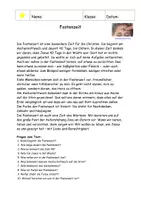 Vorschau - Arbeitsblätter - Fastenzeit: Differenzierter Text mit Fragen und Lösung - Seite 1