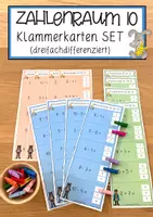 Vorschau - Anderer Materialtyp - Zahlenraum 10 Klammerkarten SET (dreifachdifferenziert) - Deckblatt