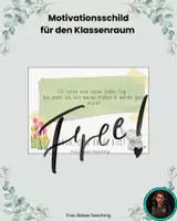 Vorschau - Poster - Motivationsschild für den Klassenraum - Deckblatt