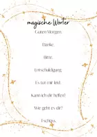 Vorschau - Poster - magische Wörter - Aushang für den Klassenraum - Seite 1