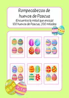 Vista previa - Juegos / Gamificación - Rompecabezas de huevos de Pascua - ¡Encuentra la mitad que encaja! - Portada