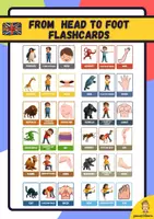 Vista previa - Tarjetas / Manipulativos - From head to foot storytime flashcards and remember - Portada
