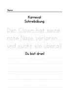 Vorschau - Arbeitsblätter - Karneval Abschreibesätze – Schreibübung Deutsch Grundschule - Seite 3