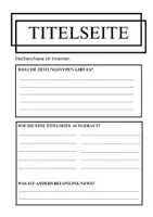 Vorschau - Arbeitsblätter - Zeitungstypen und Titelseite - Deckblatt