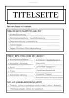 Vorschau - Arbeitsblätter - Zeitungstypen und Titelseite - Seite 1