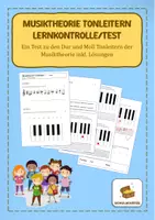Vorschau - Arbeitsblätter - Dur & Moll Tonleitern - LERNKONTROLLE/TEST - Deckblatt