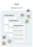Vorschau - Arbeitsblätter - Geld : Was kostet wie viel? (Stützpunktvorstellung) - Deckblatt