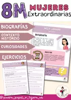 Vista previa - Fichas informativas / Documentos de lectura - Revista Mujeres Extraordinarias 8M (con ejercicios) - Portada