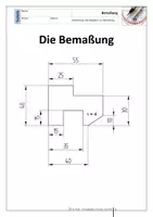 Vorschau - Stundenentwürfe - TZ - Die Bemaßung flacher Werkstücke - Komplettpaket - Deckblatt