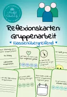 Vorschau - Arbeitsblätter - Gruppenarbeit Reflexion: 20 Reflexionskarten - Deckblatt