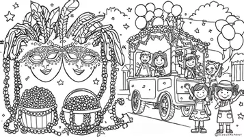 Vorschau - Mal- und Bastelvorlagen - Ausmalbilder für Fasching - Karneval - Seite 2