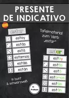 Vorschau - Präsentationen/Tafelbilder - Presente de indicativo - Verbkarten estar (Tafelmaterial) - Deckblatt