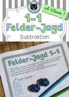 Vorschau - Arbeitsblätter - Lernspiel Subtraktion "Felder-Jagd" | Einsminuseins - Deckblatt