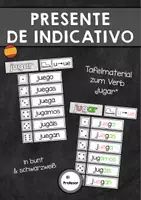 Vorschau - Präsentationen/Tafelbilder - Presente de indicativo - Verbkarten jugar (Tafelmaterial) - Deckblatt