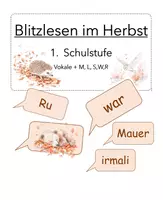 Vorschau - Bildkarten - Blitzlesen Vokale mit MLSWR Herbst - JPEG - Deckblatt