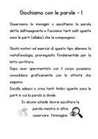 anteprima - Esercizi - Area linguaggio Infanzia - Parole lunghe o corte? - Pagina 1