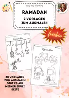 Vorschau - Arbeitsblätter - FREEBIE: 2 Ausmalvorlagen zum Ramadan 🌙 - Deckblatt