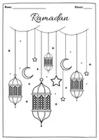 Vorschau - Arbeitsblätter - FREEBIE: 2 Ausmalvorlagen zum Ramadan 🌙 - Seite 1
