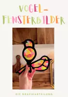Vorschau - Mal- und Bastelvorlagen - 🪶 Vogelfensterbilder 🪟✨ - Deckblatt