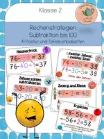 Vorschau - Poster - Rechenstrategien der Subtraktion bis 100 - Poster - Deckblatt