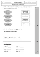 Vorschau - Klassenarbeiten - Klassenarbeit Multiplikation und Division - Mathematik l Klasse 5 - Deckblatt