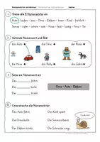 Vorschau - Stationenlernen - Freebie: Namenwörter entdecken | Nomen | Wortarten Klasse 2 - Seite 2