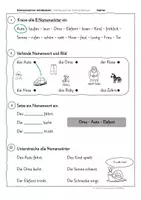 Vorschau - Stationenlernen - Freebie: Namenwörter entdecken | Nomen | Wortarten Klasse 2 - Seite 3