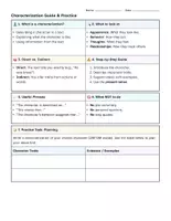 Vorschau - Arbeitsblätter - Englischunterricht: How to Write a Characterization - Charakterisierung ganz einfach - Seite 1