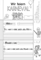 Vorschau - Arbeitsblätter - Kl. 1: Lesen & Schreiben, Karneval / Fasching mit eigenem Wimmelbild - Seite 2