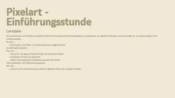 Vorschau - Stundenentwürfe - Pixelart Übungsstunde - Gerhard Richter & Minecraft - Seite 1