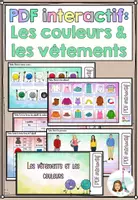 Vorschau - Stationenlernen - PDF interactif: Couleurs & Vêtements - Deckblatt