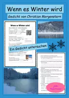 Vorschau - Stundenentwürfe - Gedicht "Wenn es Winter wird" - Christian Morgenstern - Wintergedicht - Deckblatt