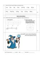 Vorschau - Arbeitsblätter - Matheprobe über Größen (Liter, ml & Kilo, g) und Wahrscheinlichkeit ( Kl. 3/4) - Seite 3