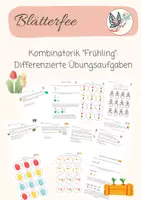 Vorschau - Arbeitsblätter - Kombinatorik: Frühling - differenzierte Aufgaben - Deckblatt