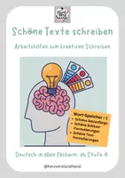 Vorschau - Fördermaterial/Inklusion - Wortschatz-Fächer: Schöne Satzanfänge, Schlussformulierungen, Wortschatz - ab Klasse 5 ... - Deckblatt