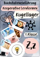 Vorschau - Aufgabenkarten - Buchstabeneinführung Z - Buchstabe Z - Kugellager Z - Deckblatt