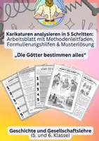 Vorschau - Arbeitsblätter - Griechische Mythologie | Religion & Götter Karikatur - Deckblatt