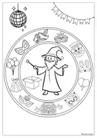 Vorschau - Mal- und Bastelvorlagen - Fantasiereise mit Mandala - Fasching, Karneval, Vertretungsstunde, Ausmaldbild, Kunst, - Seite 2