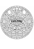 Vorschau - Mal- und Bastelvorlagen - Mandalas Fasching/Karneval - Seite 1