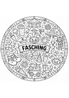 Vorschau - Mal- und Bastelvorlagen - Mandalas Fasching/Karneval - Seite 3