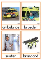 Voorbeeld - KleuterKlaar| 112: woordkaarten ambulance/ziekenhuis - Voorblad