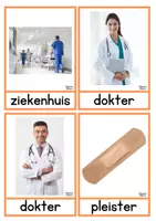 Voorbeeld - KleuterKlaar| 112: woordkaarten ambulance/ziekenhuis - Pagina 1