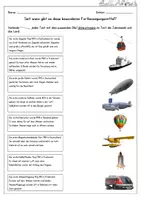 Vorschau - Arbeitsblätter - Mobilität und Verkehr - Erfindung von besonderen Fortbewegungsmitteln (Arbeitsblatt) - Seite 1