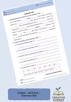 Vorschau - Arbeitsblätter - English - will-future - Grammar Test - Deckblatt
