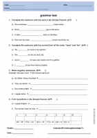 Vorschau - Arbeitsblätter - English - simple present - Grammar Test - Seite 2