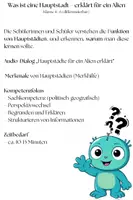 Vorschau - Arbeitsblätter - Warum man Hauptstädte lernt - erklärt für ein Alien - Deckblatt